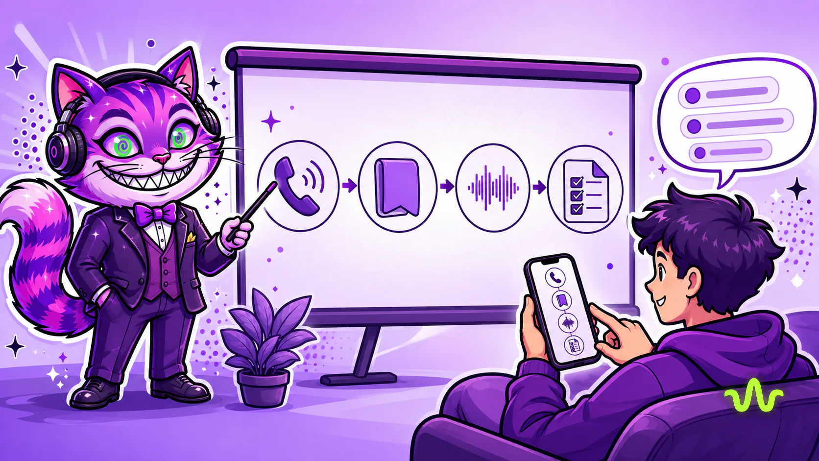 Анализ звонков с ИИ-агентом через Calltouch — иллюстрация урока Вайб-Маркетолога