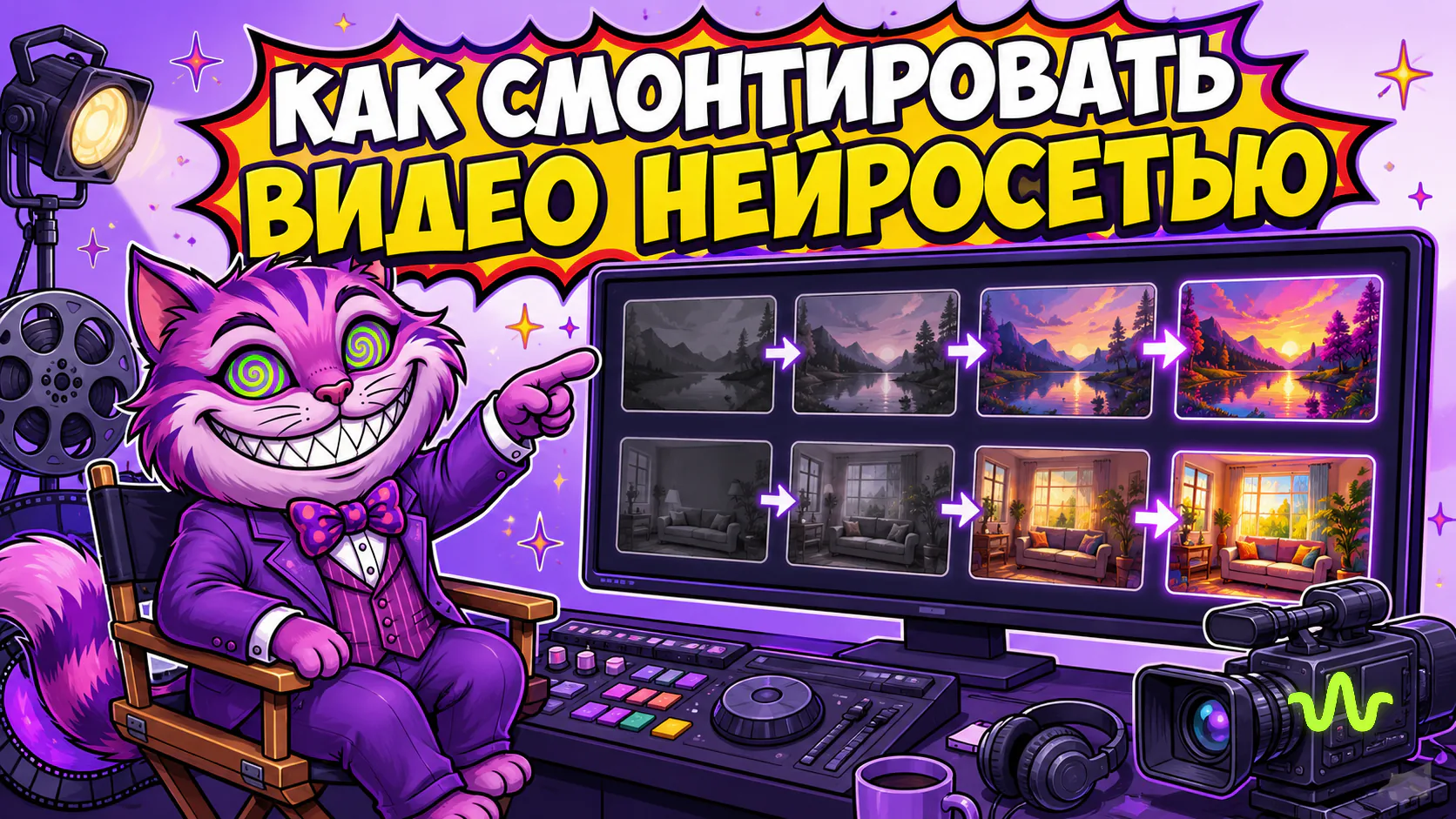 Как смонтировать видео нейросетью: пошагово