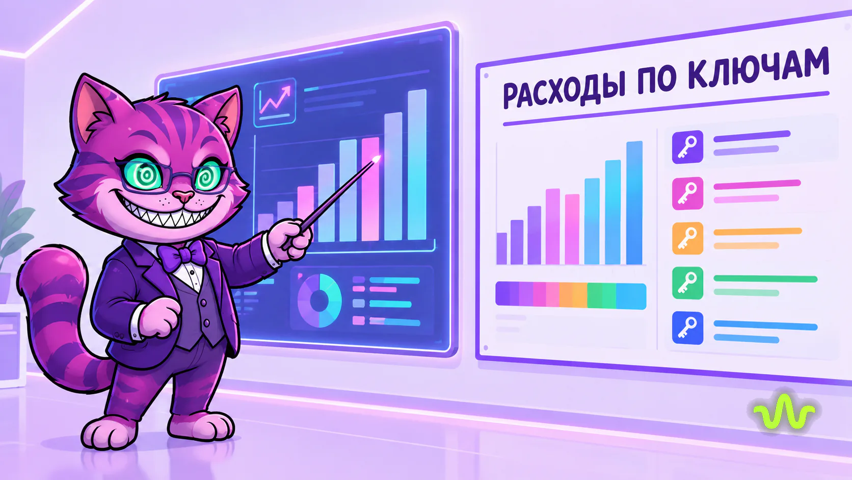Расходы API нейросетей: как смотреть по ключам — иллюстрация урока Вайб-Маркетолога