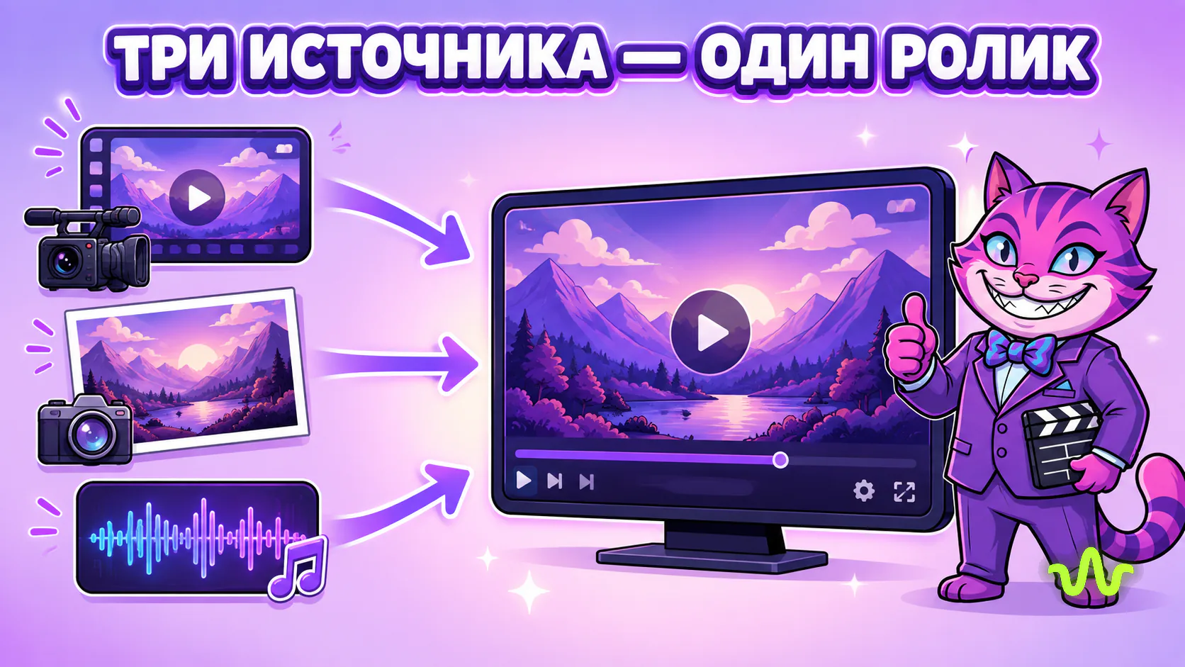 Режим референсов: видео, фото и аудио собираются в один ролик нейросетью