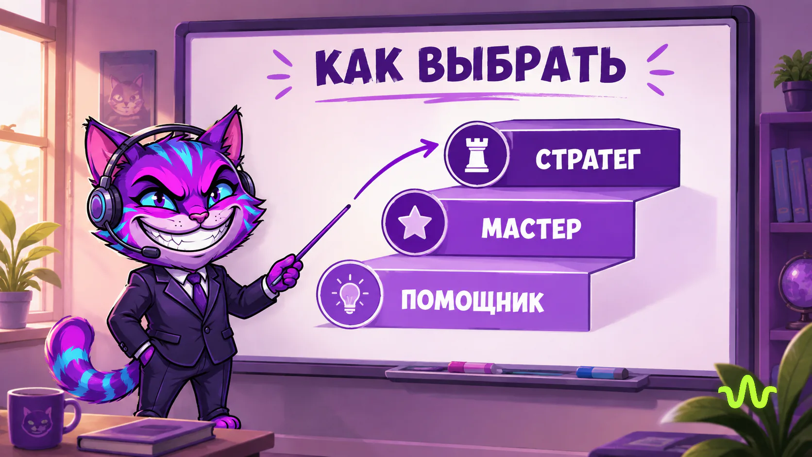 Как выбрать нейросеть: ИИ-помощник или Стратег — иллюстрация урока Вайб-Маркетолога