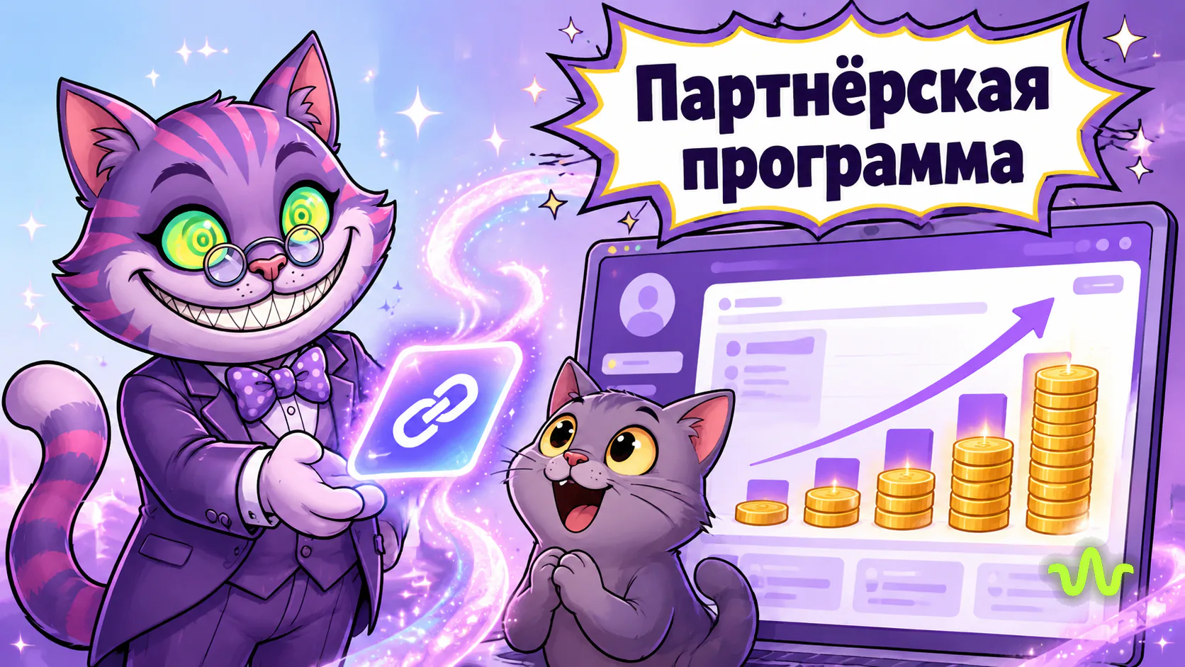Как заработать на нейросетях: партнёрская программа — иллюстрация урока Вайб-Маркетолога