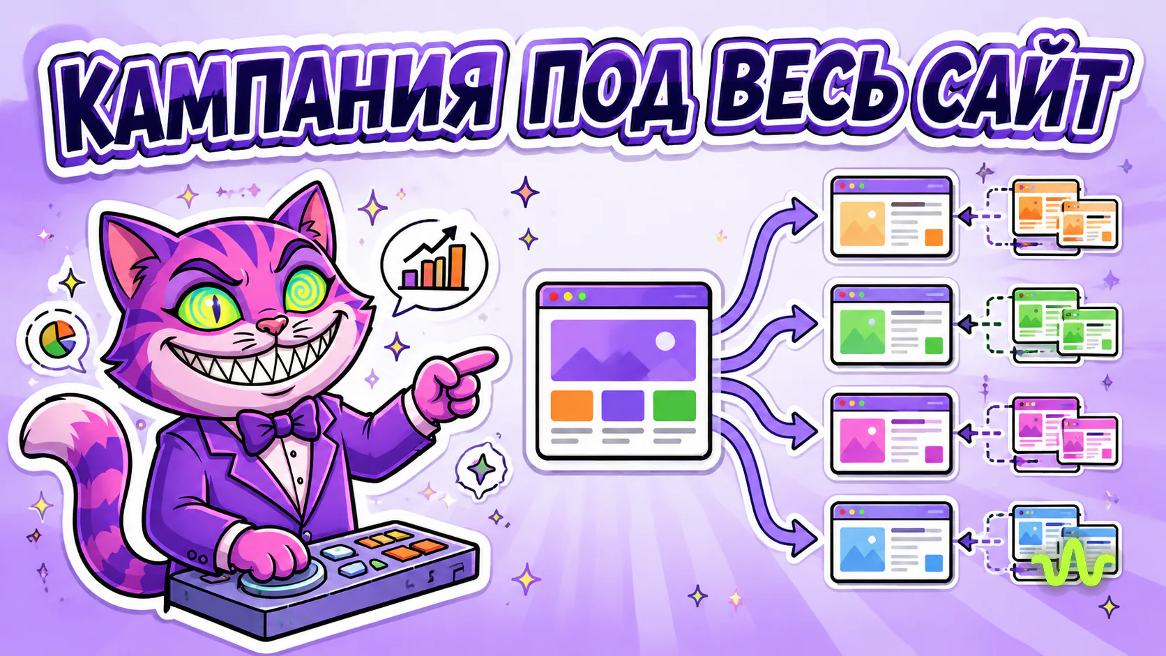 Реклама для многостраничного сайта в Директе — иллюстрация урока Вайб-Маркетолога