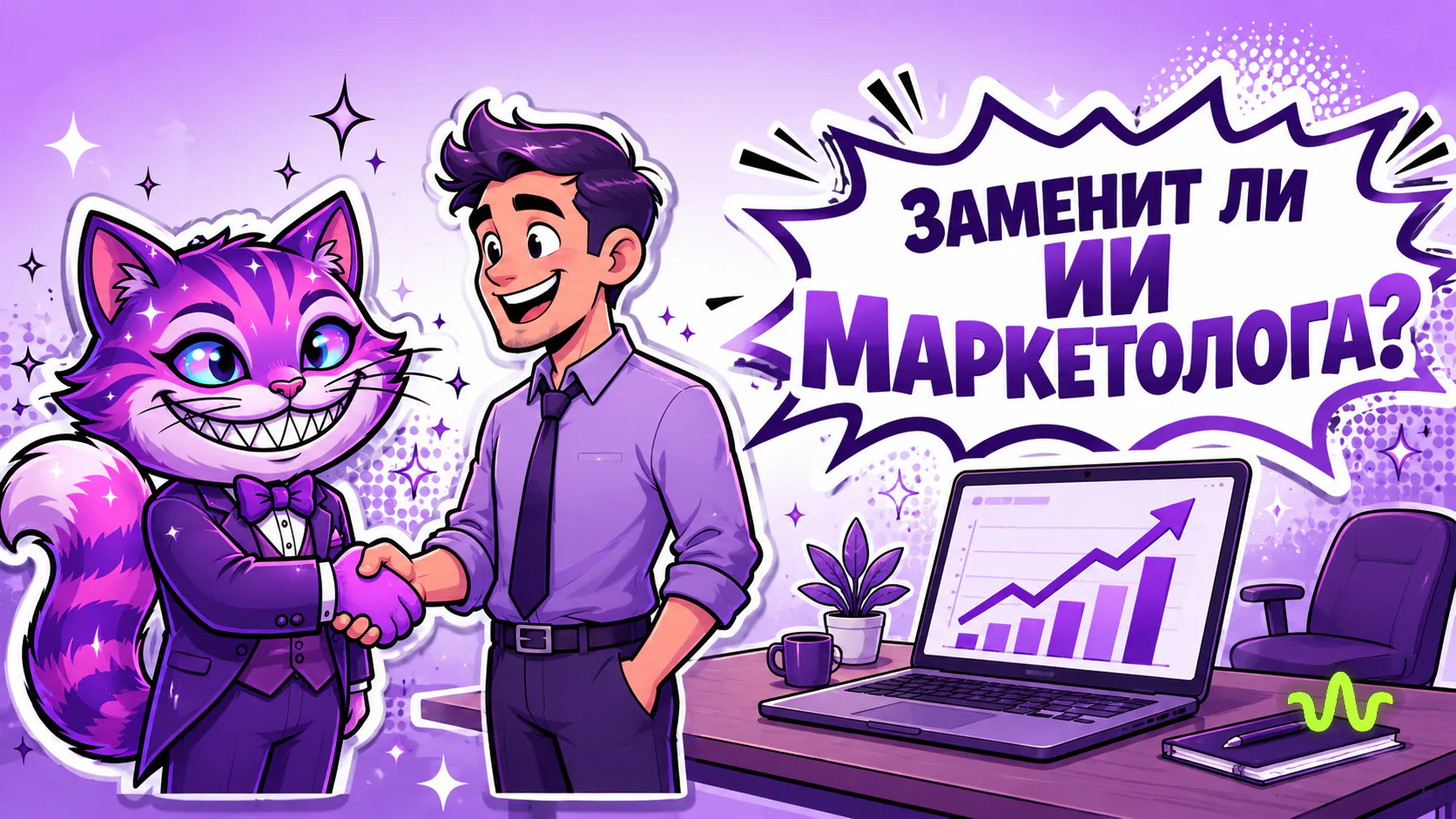 Заменит ли ИИ маркетолога и сотрудников? — иллюстрация урока Вайб-Маркетолога