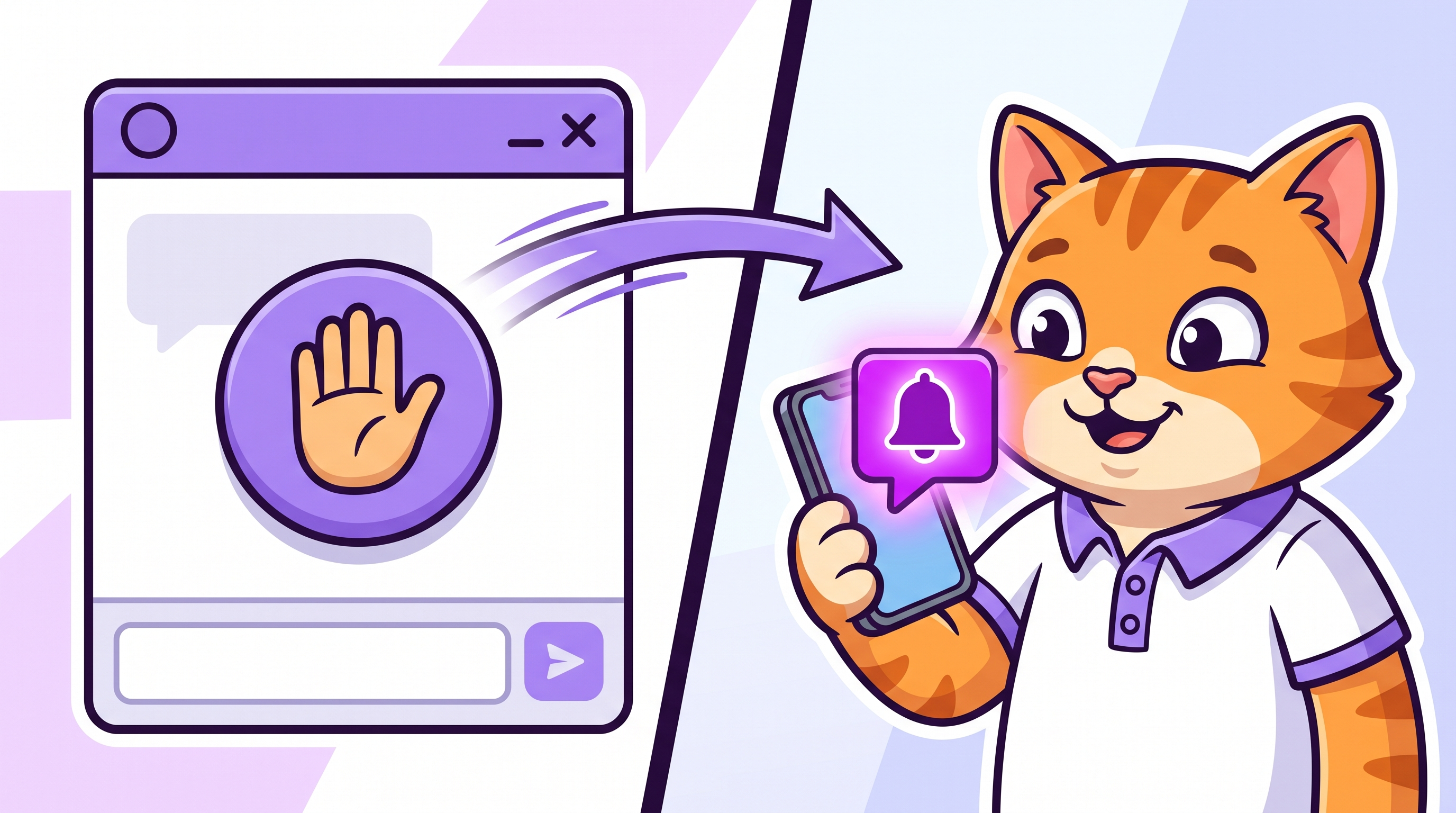 Уведомление о вызове оператора приходит из чат-бота для сайта в Telegram