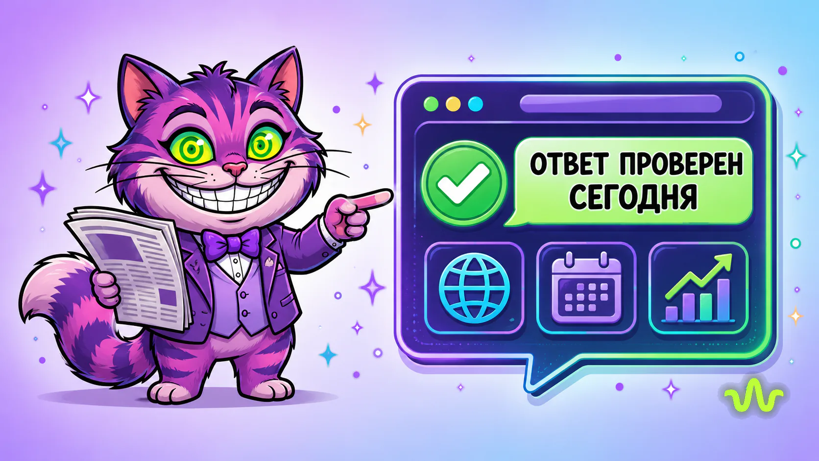 Нейросеть с поиском Google проверяет ответ актуальными данными в чате Вайб-Маркетолога