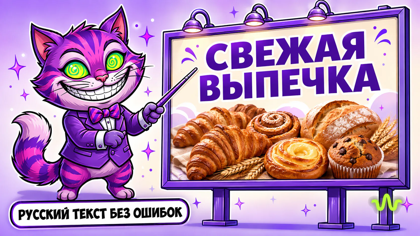 Нейросеть для картинок Grok Imagine 2.0 рисует рекламный баннер с русским текстом