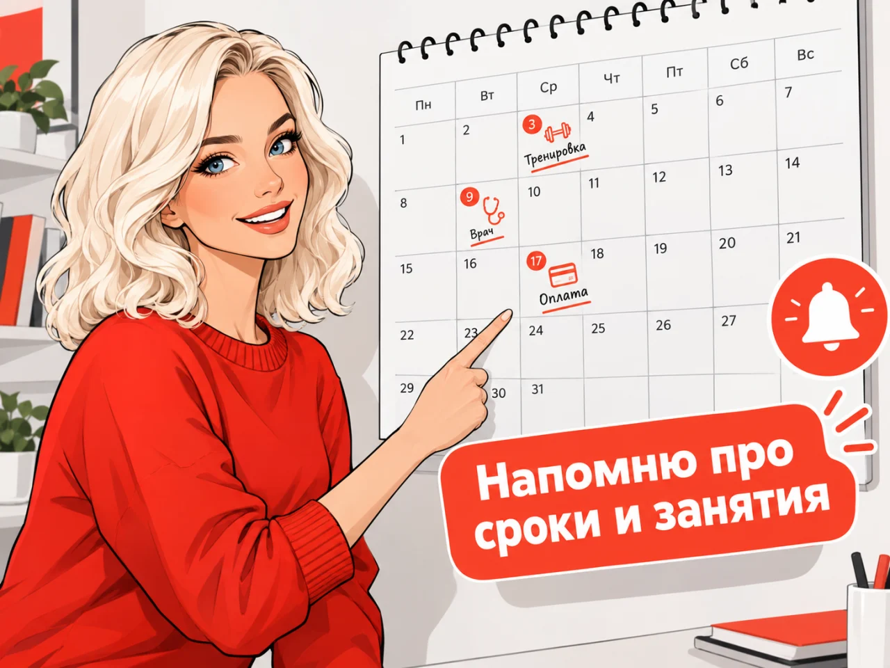 ИИ-ассистент напоминает про сроки и занятия