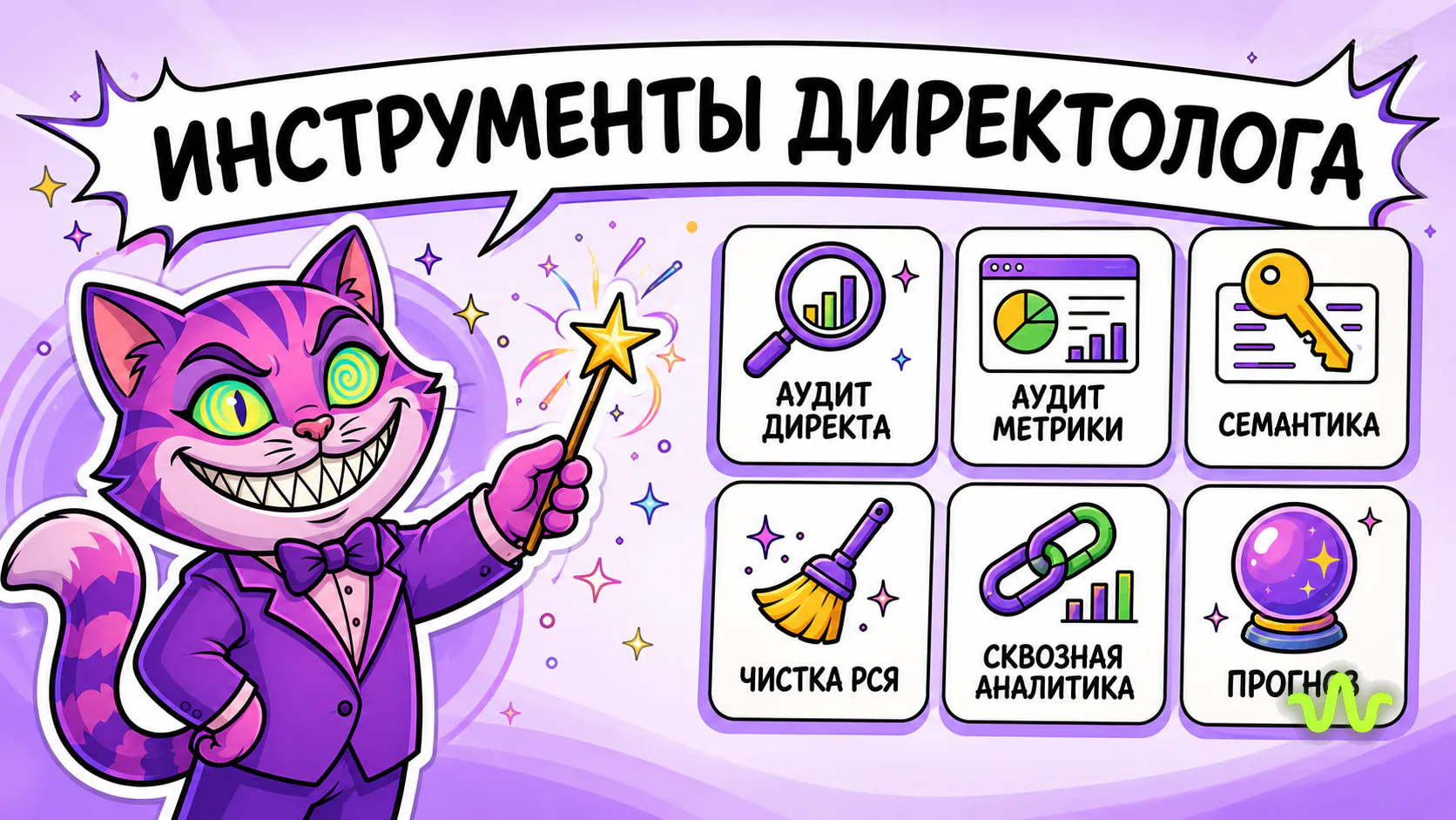 Инструменты директолога в Вайб Контекстнике: аудит Директа и Метрики, семантика, чистка РСЯ, сквозная аналитика, прогноз